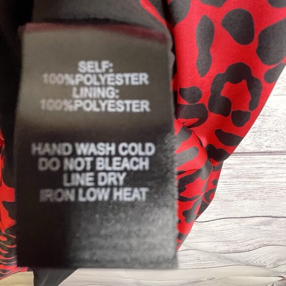 Lulu’s‎ Y2K Slip Dress Size XL Satin Animal Print Red NWT - Picture 10 of 15